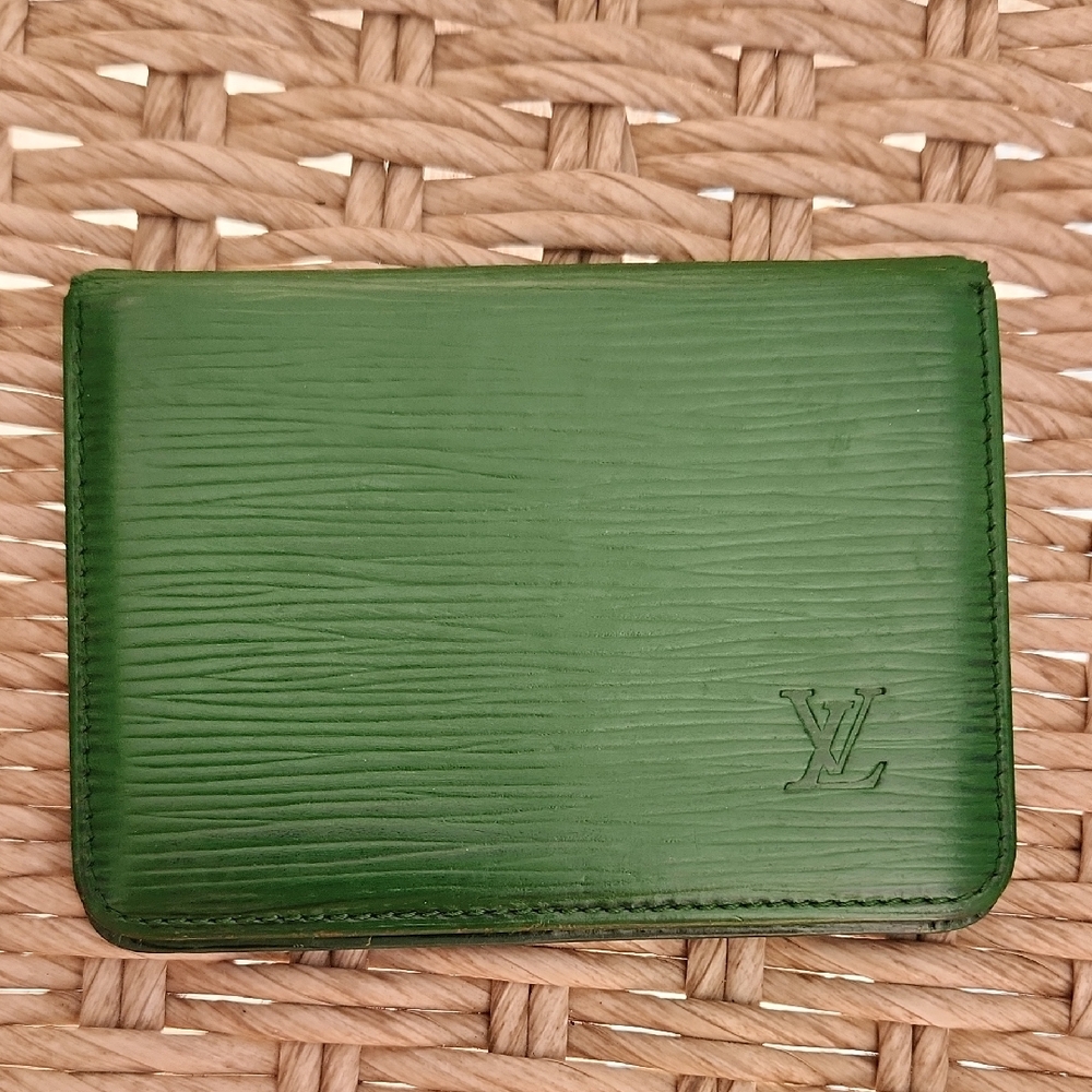 Louis Vuitton Green Epi Leather Card Holder